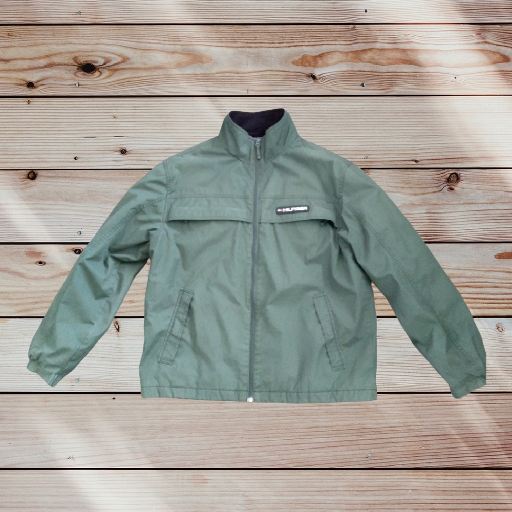 Vintage Tommy Hilfiger Jacket Olive Green Medium